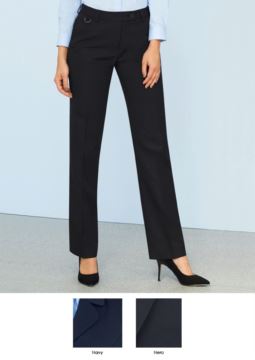 Elegante Hose aus 100% Polyestergewebe, marineblau und schwarz.  Ideal fuer Empfangspersonal, Hostessen, Hoteliers.