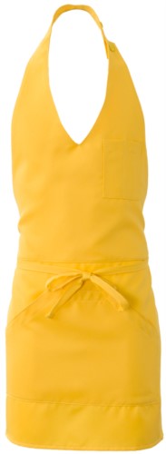 Schuerze mit zentraler Einzeltasche, Farbe gelb