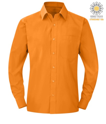 Herren Langarmshirt orange Farbe für den professionellen Einsatz