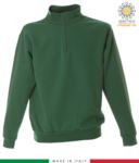 Kurzes Reissverschluss Sweatshirt, gerippter Ausschnitt, gerippte Manschetten und Saum, Made in Italy, Farbe orange JR988556.VE