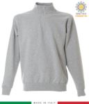 Kurzes Reissverschluss Sweatshirt, gerippter Ausschnitt, gerippte Manschetten und Saum, Made in Italy, Farbe orange JR988551.GRM