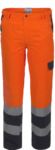 Zweifarbige Warnschutzhose mit Doppelband an der Unterseite des Beines, zertifiziert nach EN 20471, Farbe orange/blau ROA00130.AR