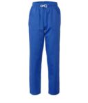Hose mit kontrastierenden zweifarbigen Details an den Taschen. Farbe: Blau/Grau ROMP0201.AZ