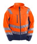 Warnschutzjacke mit Hemdkragen, Brusttaschen, Doppelband an Taille und Ärmeln, zertifiziert nach EN 20471, Farbe orange PPGGXA7414.AR