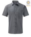Herren Kurzarmhemd aus Polyester und Baumwolle blau
 X-K551.SI