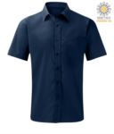 Herren Kurzarmhemd aus Polyester und Baumwolle Hellblau farben X-K551.BL