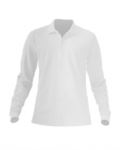 Langarm Poloshirt 100% gekaemmte Baumwolle, Farbe weiss X-CPU414.BI